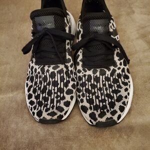 Adidas Black and White Patterned Sneakers